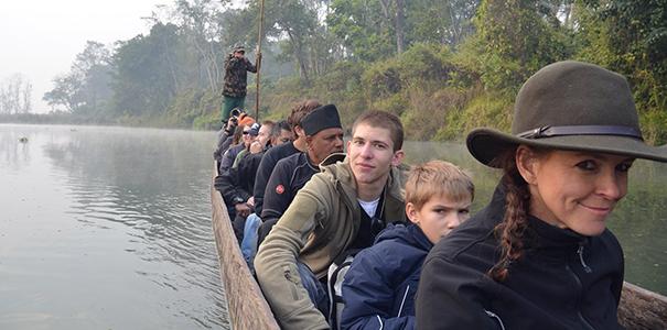 Barton with her student group in Nepal